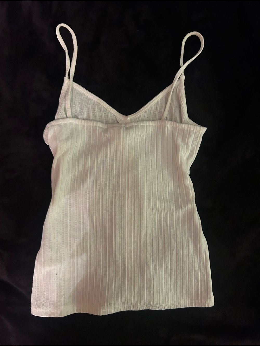 H&M White Ribbed Button-Front Camisole - Picture 2 of 3